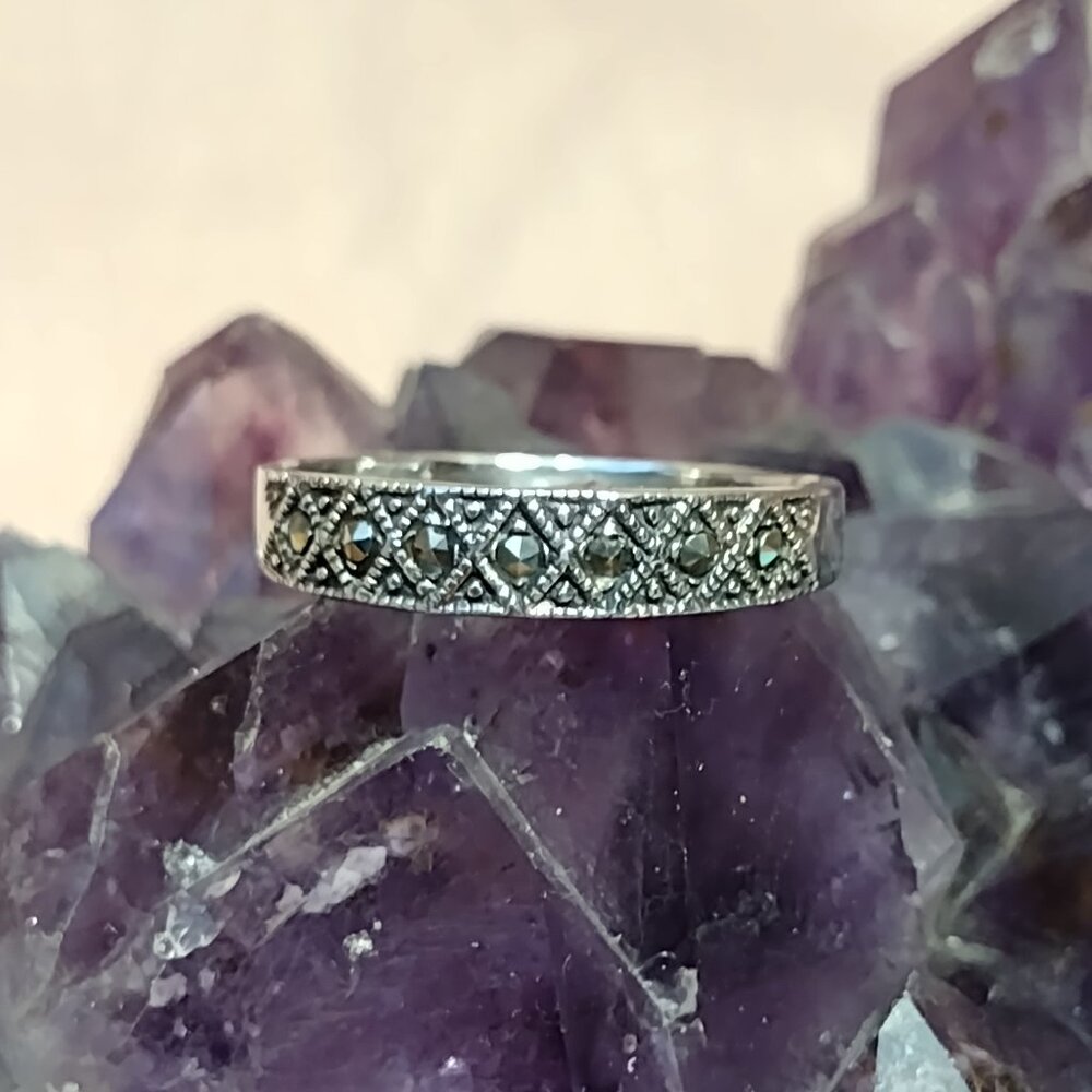 Sterling Silver Marcasite band